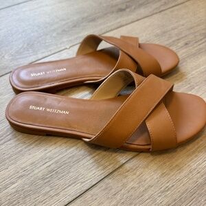 Stuart Weitzman leather mules